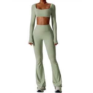 New Custom Fashion Yoga Sets Women's Sportswear Workout Sets for Women <b>Gym</b> Wear Women Sets Wholesale Rate Cheap Price 2026 - Product Image 1
