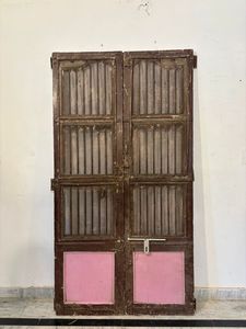 Arco de puerta de madera y hierro Jali antiguo, decoración rústica para el hogar, para entrada o portón, artesanía india recuperada de templo - Product Image 6