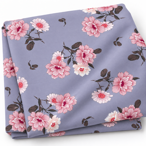 Tela Popelina Ligera de Algodón Orgánico 100% Peinado y Tejido, Transpirable, Antiestática, con Estampado Floral, para Ropa de Cama y Camisas de Niñas - Product Image 3