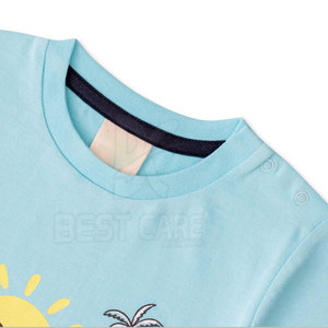 Camisetas para Niños con Logotipo Personalizado al por Mayor, 100% Algodón, Cuello Redondo, Corte Holgado, Servicio OEM Personalizado, Camisetas de Color Sólido con Efecto Desgastado por el Sol - Product Image 5