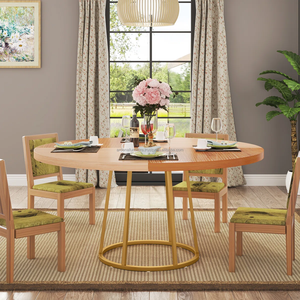 Ardena muebles minimalista moderno de madera maciza redonda juego de mesa de comedor para el hogar Hotel apartamento y comedor uso - Product Image 2