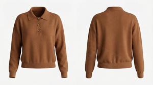 Polo pour homme au design unique, tendance et élégant, avec détails boutonnés, doux et confortable, à manches longues, pour un style décontracté. - Product Image 3