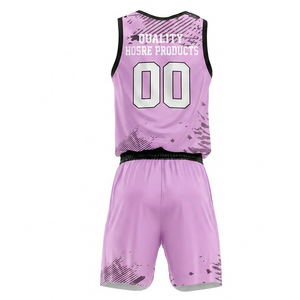 Maillot de basket-ball personnalisé de haute qualité imprimé par sublimation pour adultes, respirant, séchage rapide, couleurs personnalisées, coutures personnalisées - Product Image 2