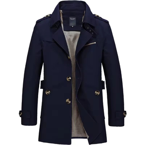Veste polaire unisexe beige Big Chew, double boutonnage, coupe-vent, imperméable, col montant, pour l'hiver - Product Image 3