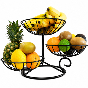 Gold Wire Fruit <b>Basket</b> Metal Iron Countertop <b>Storage</b> Bowl Kitchen Centerpiece Organizer for Fruit Vegetable Bulk Wholesale - Product Image 6