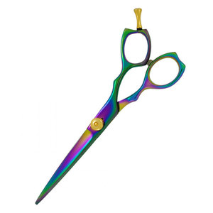 Ciseaux de barbier personnalisés en acier inoxydable multicolores avec vis de réglage dorée, ciseaux de coiffure professionnels de qualité supérieure - Product Image 6