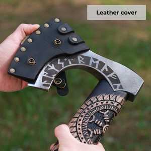 THEWIZ CRAFTS Hache Viking à barbe en acier de Damas, forgée à la main, gravée sur mesure, garantie 3 ans, pour le camping, objet de collection, pour la décoration de la cave des hommes - Product Image 4