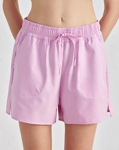 Shorts de sport vintage légers et tendance pour femme, taille haute, 100 % coton, avec fermeture éclair élastique, idéaux pour l'été et les tenues décontractées. - Product Image 2