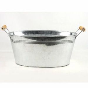 Oferta Increíble en Maceta Ovalada de Metal Vintage Hecha a Mano con Recubrimiento en Polvo, de Excelente Calidad, para Uso en Interiores y Jardines - Product Image 1