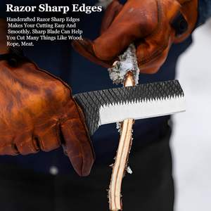 Cuchillo de Supervivencia con Funda de Cuero, 8 Pulgadas, Resistente, de Acero al Carbono, para Corte de Carne, Multiusos - Product Image 4
