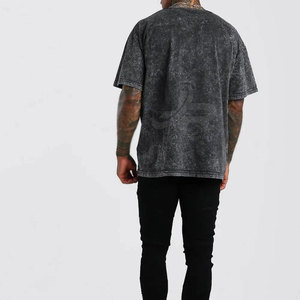 T-shirt en coton délavé à l'acide de style streetwear surdimensionné fabriqué au Pakistan, tissu doux et respirant, pour un usage quotidien décontracté - Product Image 2
