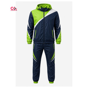 Ensemble de survêtement léger en nylon imperméable personnalisé à bas prix pour homme – Coupe ample, coupe-vent d'été, deux pièces - Product Image 1