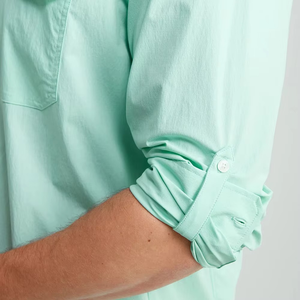 Chemises de travail personnalisées pour hommes grandes tailles, confortables, respirantes, à manches courtes, pour la randonnée, la pêche, protection UPF 50+, coupe-vent, boutonnées - Product Image 3