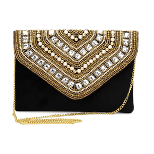 Sac à main indien coloré fait main avec perles, artisanat ethnique de luxe, style durable et tendance, accessoire de mode en cristal de qualité supérieure, sac décontracté - Product Image 1