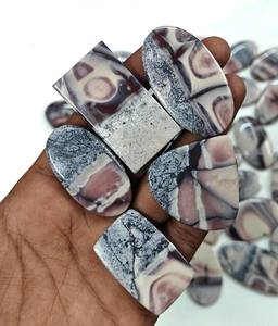 Cabochon en Jaspe de Porcelaine 100% Naturel de Haute Qualité, Pierre Précieuse de Guérison en Vrac pour Collier en Gros - Product Image 1