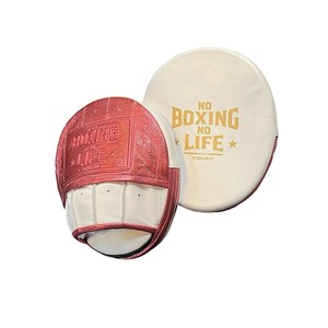 Guantes de Boxeo de Cuero Vacuno Genuino, Sin Boxeo No Hay Vida, Guantes de Entrenamiento Plateados, Guantes de Kickboxing Curvos Personalizados OEM Profesionales - Product Image 2