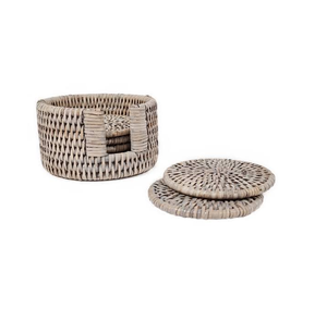 Sous-verres ronds en rotin BOHO avec support, tapis de table faits à la main, diamètre 350 mm, sous-verres en rotin, prix imbattable - Product Image 1