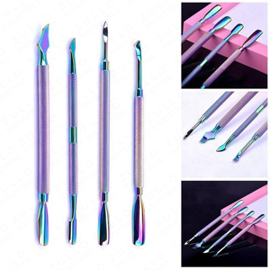 Herramienta de Acero Inoxidable de Doble Punta para Empujar y Raspar Cutículas, para Manicura y Pedicura Profesional, Limpieza y Cuidado de Piel Muerta - Product Image 6