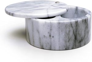 Modern marble kitchen item elegant marble accessory luxury home styling polished marble decor premium tabletop <b>spice</b> <b>holder</b> - Product Image 5