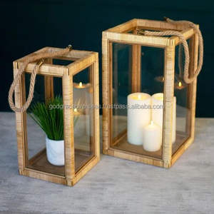 เชิงเทียนและโคมไฟไม้สไตล์อินเดียสำหรับตกแต่งวันหยุด - Product Image 3