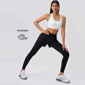 ชุดชั้นในกีฬาสำหรับผู้หญิงแบบแห้งเร็วสำหรับวิ่งออกกำลังกายความเข้มข้นสูง พร้อมบราฟิตเนสแบบดันทรง ระบายอากาศได้ดี จากผู้ผลิต OEM - Product Image 6