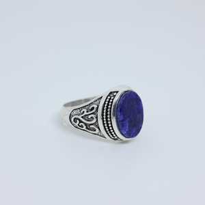 Blue Sapphire 925 Sterling Silver <b>Mens</b> <b>Ring</b> Handmade Vintage Gemstone Jewelry Elegant Statement <b>Ring</b> Gift - Product Image 6