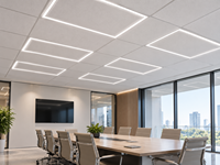 Barre lumineuse LED de 30 mm de large, certifiée ETL CETL, installation flexible pour les projets de bureaux et commerciaux