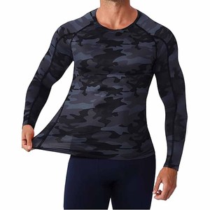 Long Sleeve <b>Compression</b> <b>Shirts</b> for Men Athletic Rash Guard custom camo Workout t <b>shirts</b> - Product Image 2