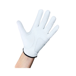 Gant de golf respirant personnalisé pour gaucher en cuir Cabretta, doigts perforés, fermeture Velcro réglable, OEM VN - Product Image 5