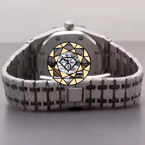 Reloj de Pulsera de Lujo con Diseño de Esqueleto Mecánico y Diamantes, de Acero Inoxidable, Analógico, con Logotipo Personalizable - Product Image 3