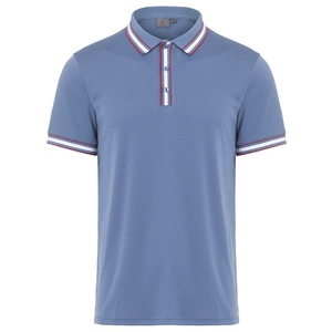 Chemise blanche à manches courtes pour homme, bordure marine, style décontracté, coupe classique, 100 % polyester, tissu Oxford, unie, anti-plis, séchage rapide - Product Image 3