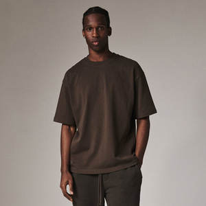 T-shirt pour homme de qualité supérieure, en tissu French Terry 100% coton, manches courtes, 300 grammes, coupe ample. - Product Image 3