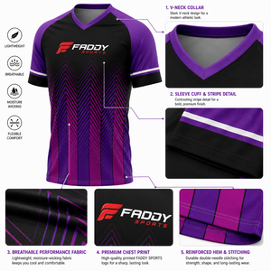 Maillot d'e-sport personnalisé par sublimation, respirant, à séchage rapide, pour joueur professionnel, uniforme d'équipe, t-shirt de sport pour homme, vêtement de sport à séchage rapide - Product Image 4