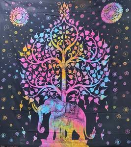 Multi Tree Elephant (Gad) Tapices impresos Decoración para el hogar Colgar en la pared Sábanas para el hogar - Product Image 1