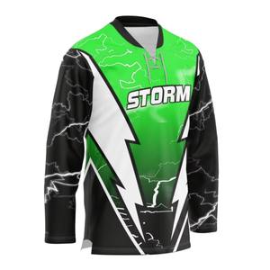 Nouveau style, service OEM, maillot de hockey sur glace professionnel personnalisé pour hommes, 100% polyester, maille, impression par sublimation, évacuation de l'humidité - Product Image 6