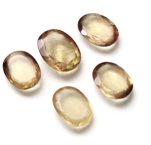 5 piezas de citrino natural andesino, piedras preciosas sueltas, corte ovalado amarillo - Product Image 3
