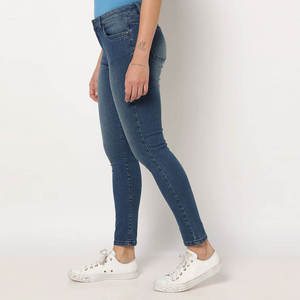 <b>Ladies</b> Relaxed Fit Denim Pants Comfortable Loose Jeans Trendy Casual Streetwear Wholesale Factory Custom Design Printing Women - Product Image 2