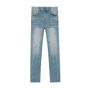 Jeans de Estilo Vintage para Hombre, Pantalones Rectos y Holgados con Corte en A, Técnica de Lavado y Decoración de Agujeros, para Invierno - Product Image 6
