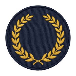 Parche Masónico Triangular Delta Bordado en Oro Personalizado, Corona de Laurel, Insignia Fraternal Redonda Color Granate para Blazers y Uniformes - Product Image 3