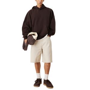 Sweat à capuche en molleton tricoté polyester/coton Ville Sports, de haute qualité, épais, style basique oversize, décontracté - Product Image 1