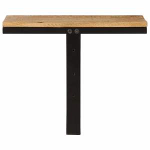 Estante de Pared de Madera de Mango Sólida y Hierro Negro, Estantes de Exhibición Medianos de Madera Natural y Hierro - Product Image 3