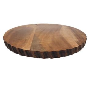 ขายร้อนขาตั้งเค้กรอบไม้อะคาเซียสีธรรมชาติคลาสสิกออกแบบสําหรับโต๊ะงานแต่งงานขาตั้งจอแสดงผล - Product Image 1