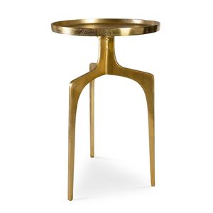 Table d'appoint en métal radiant conçue pour la placer près du lit, apportant un caractère sophistiqué à la pièce - Product Image 3