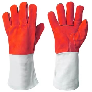 Gants de soudage en cuir de vachette renforcé, résistants aux flammes, pour la protection des mains et des bras lors du barbecue - Product Image 3