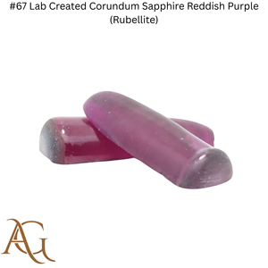 # 67 Esferas de Corindón Cultivado en Laboratorio, Color Rojo Púrpura (Rubelita), Sintético, Creado por Fusión de Llama, Gema Simulada con Corte - Product Image 2