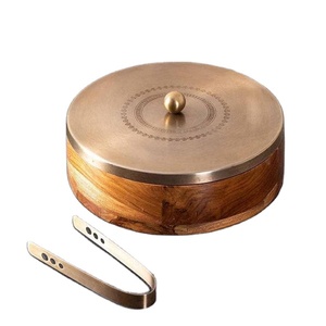 Hot selling <b>Box</b> For Kitchen Wooden Chapati <b>Box</b> For Kitchen Hot Pot Roti <b>Box</b> With Stainless Steel Tong Gold Laser lid - Product Image 1
