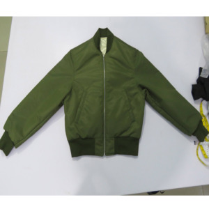 Solid Color Custom Logo Men's Winter Padded Casual Outerwear Stand Collar Full Zipper Baseball Bomber <b>Jacket</b> - Product Image 6