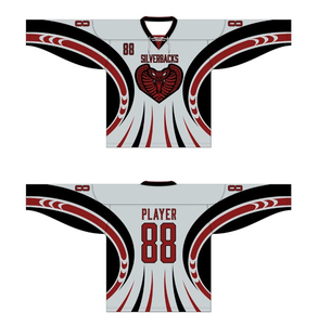 Maillot de hockey sur glace professionnel personnalisé à col en V, imprimé, respirant, à séchage rapide, en tissu antibactérien avec blocs de couleur - Product Image 6