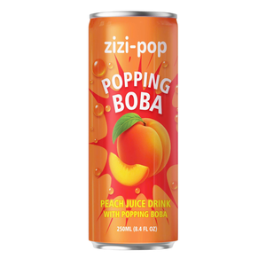 Boisson Boba Pêche Prête à l'Exportation 250ml en Canette Aluminium Formule Personnalisée OEM Fournisseur de Boissons en Gros Vietnam Certifié HACCP Halal - Product Image 1