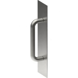 Poignée de porte en laiton de style classique avec plaque arrière, finition nickel satiné, pour usage domestique, salle de bain, chambre et salon - Product Image 1